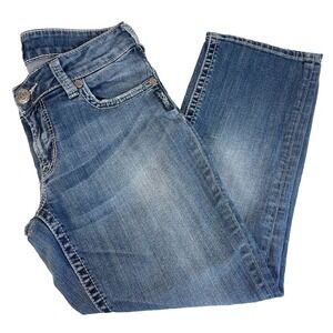 Silver Jeans Aiko‎ Capri Jeans Womens 27 Blue Low Rise Crop Pockets Denim Y2K